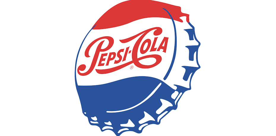 pepsi logo history: 1950s Pepsi-Cola bottlecap logo