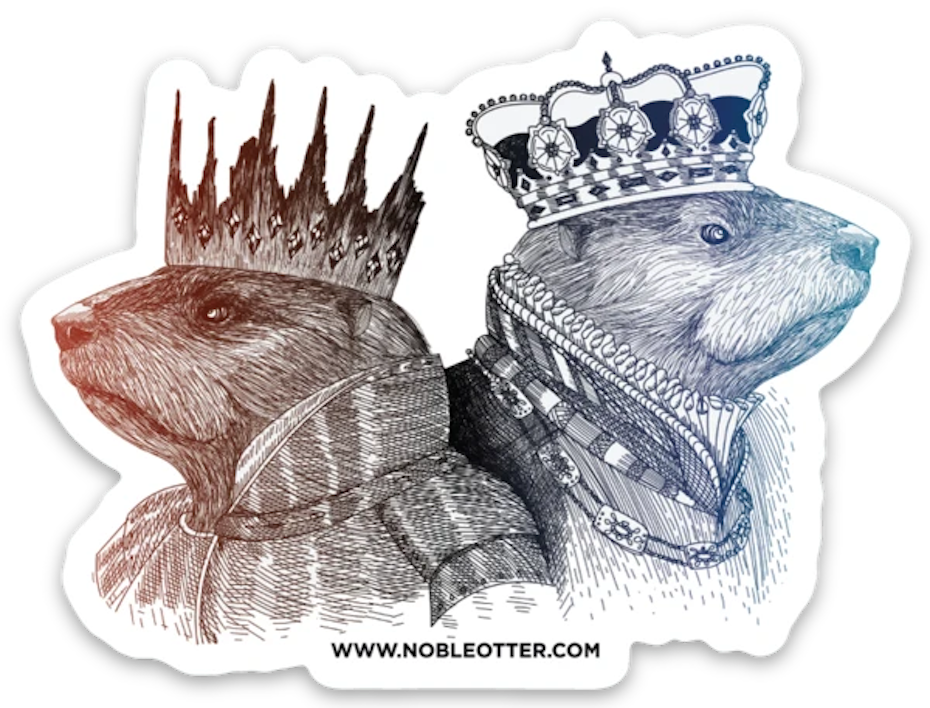 Noble Otter Two Kings stickers