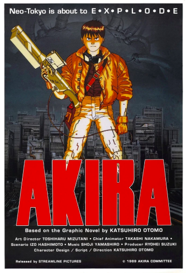 Akira poster im cyberpunk-design