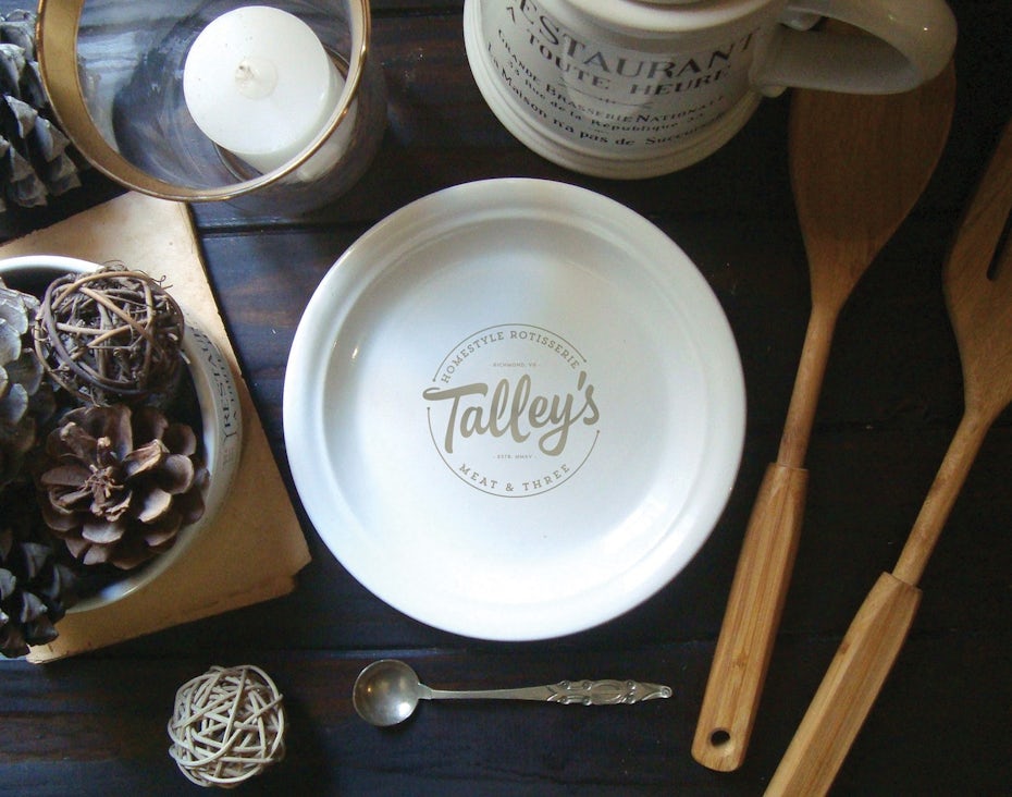 timeless restaurant logo and web design