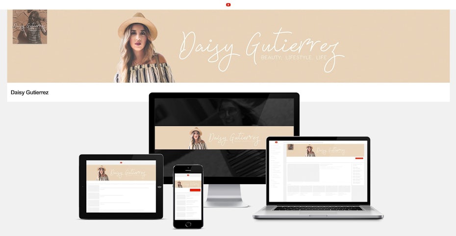 minimal, elegant and neutral social media and youtube banner design