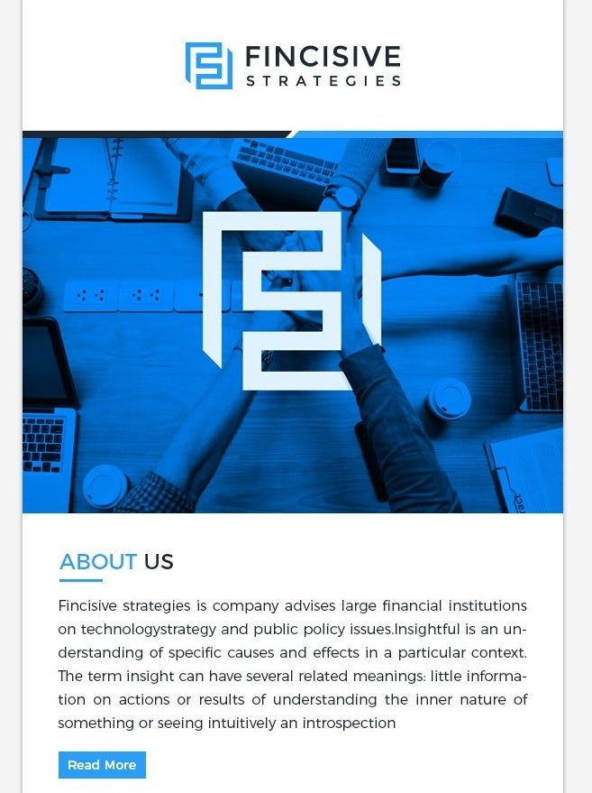 blue and white minimalist newsletter template