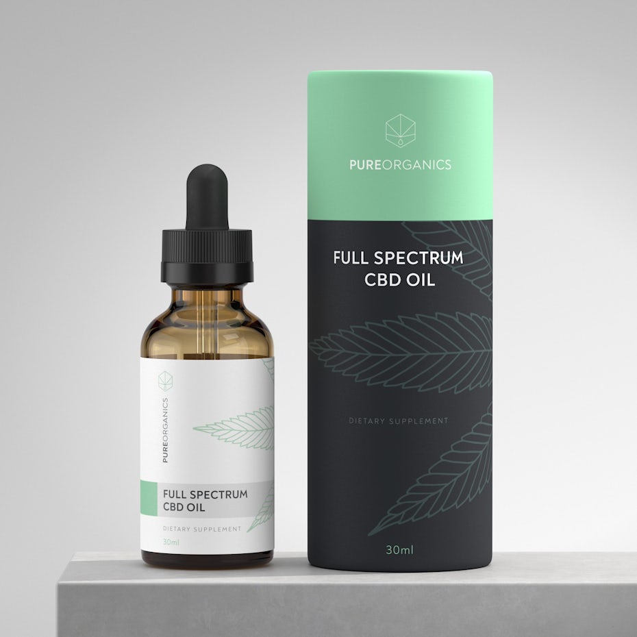 classic and modern cbd packaging design
