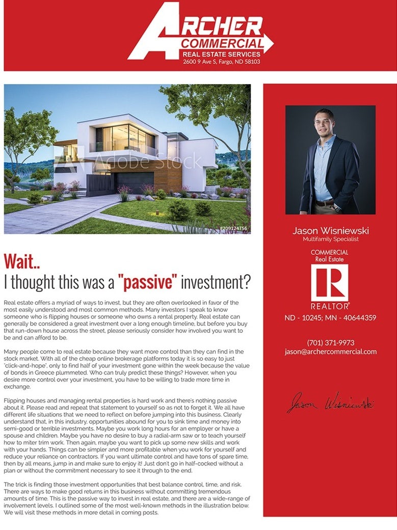 red and white real estate newsletter