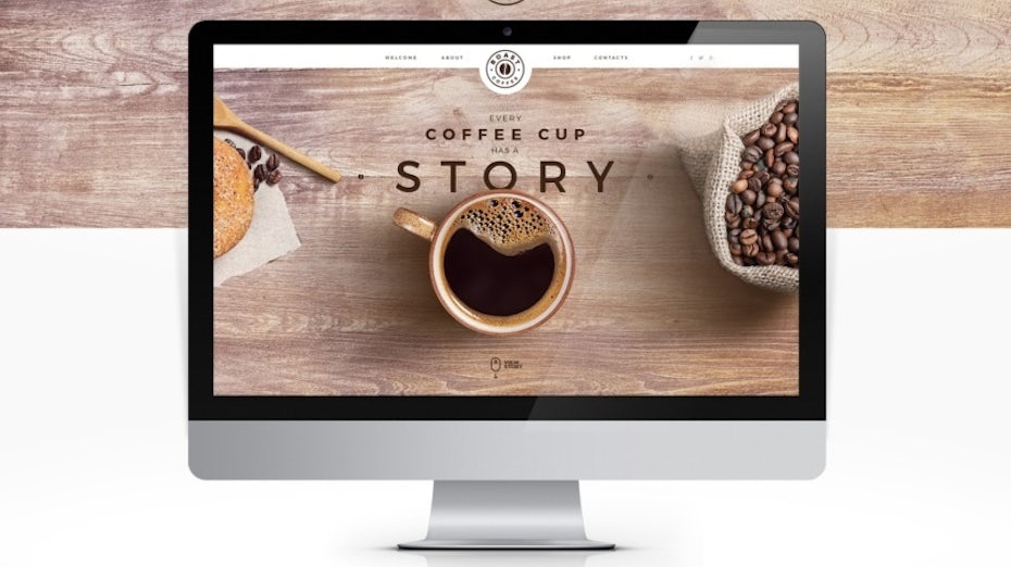 ecommerce web design for coffee brand
