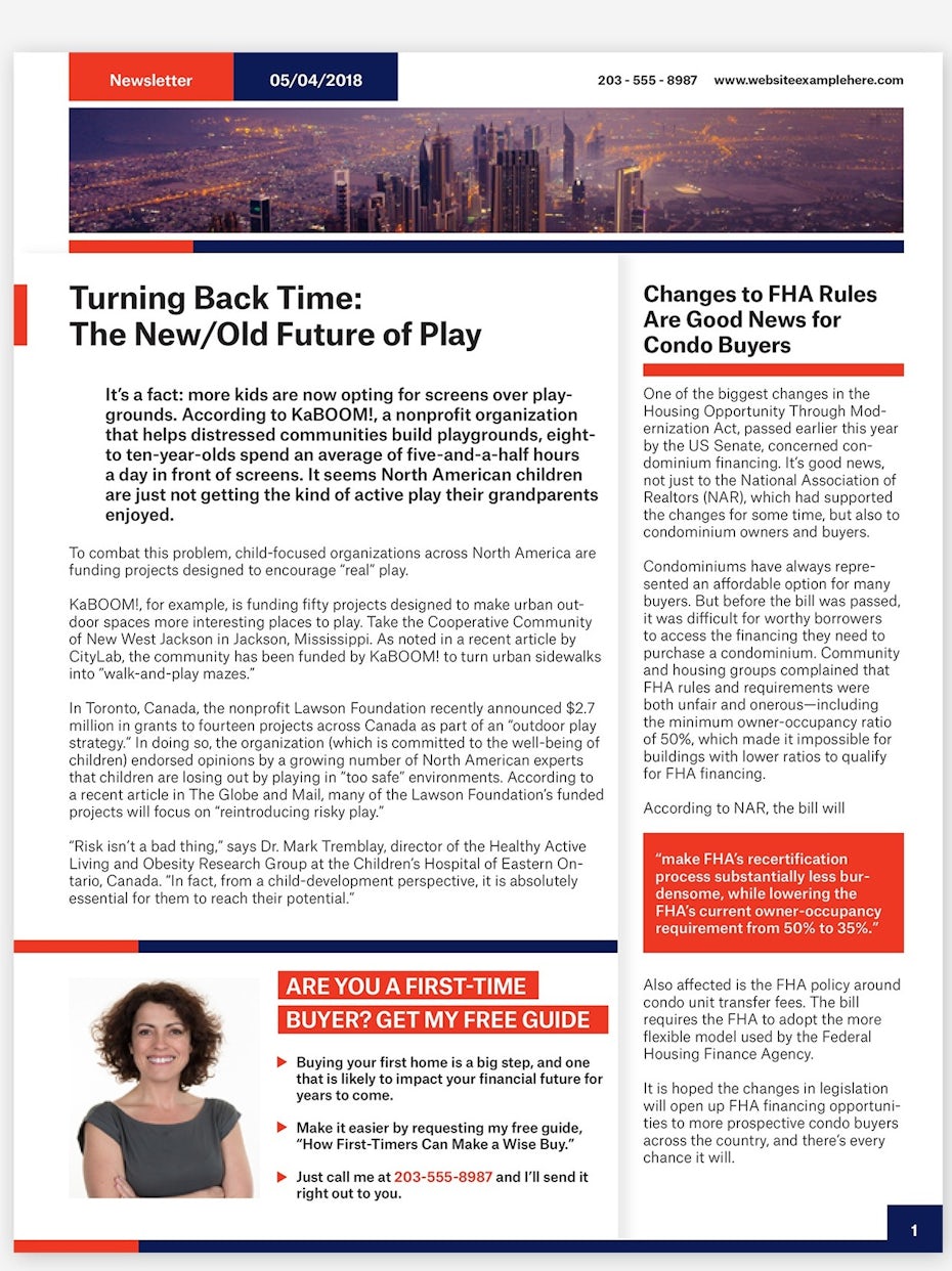 colorblock newsletter template