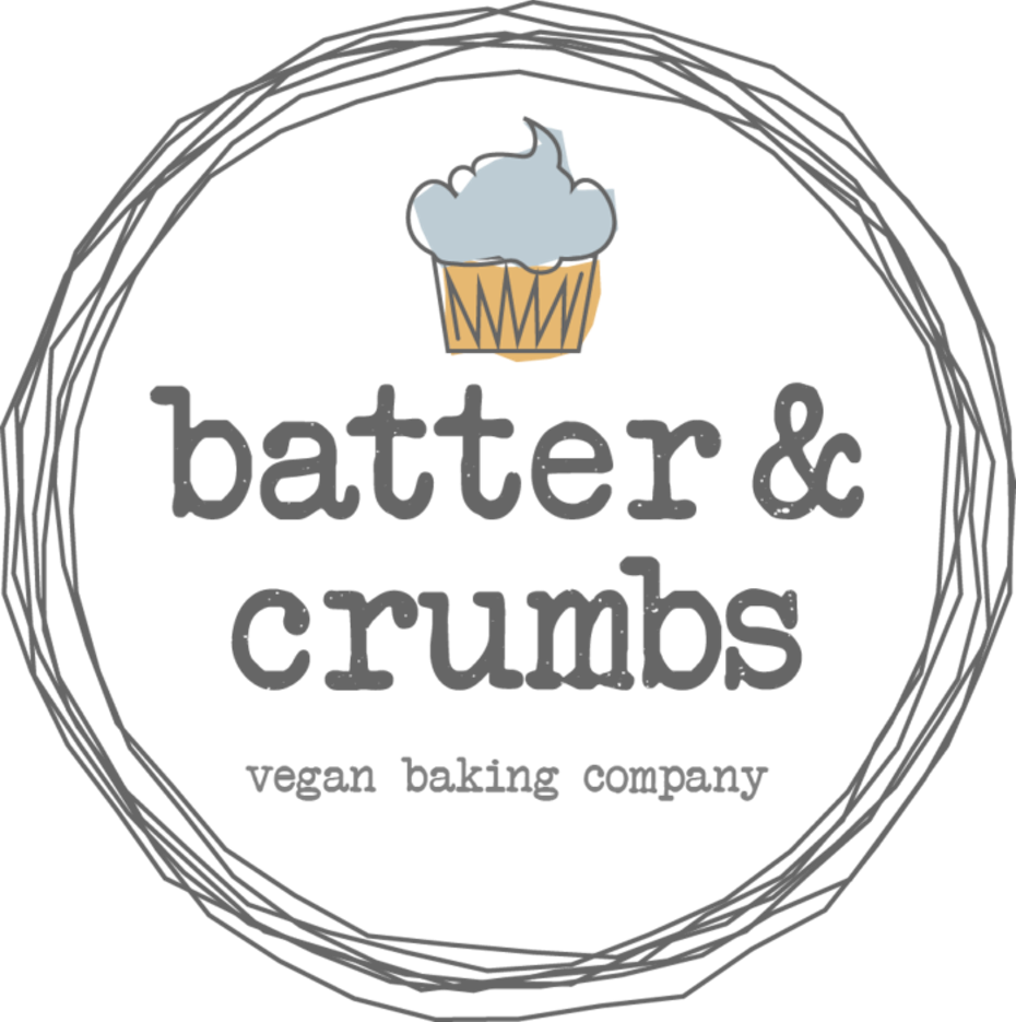 Logo design for batter & crumbs vegan baking company