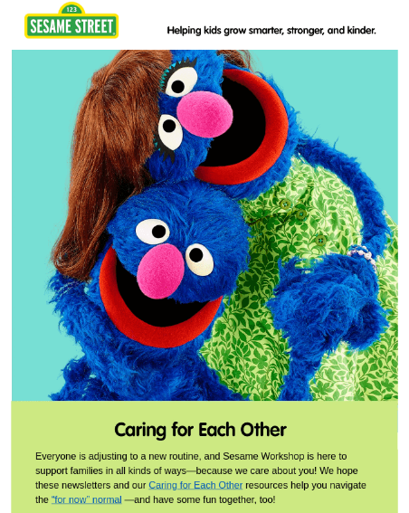 email design for Sesame Street