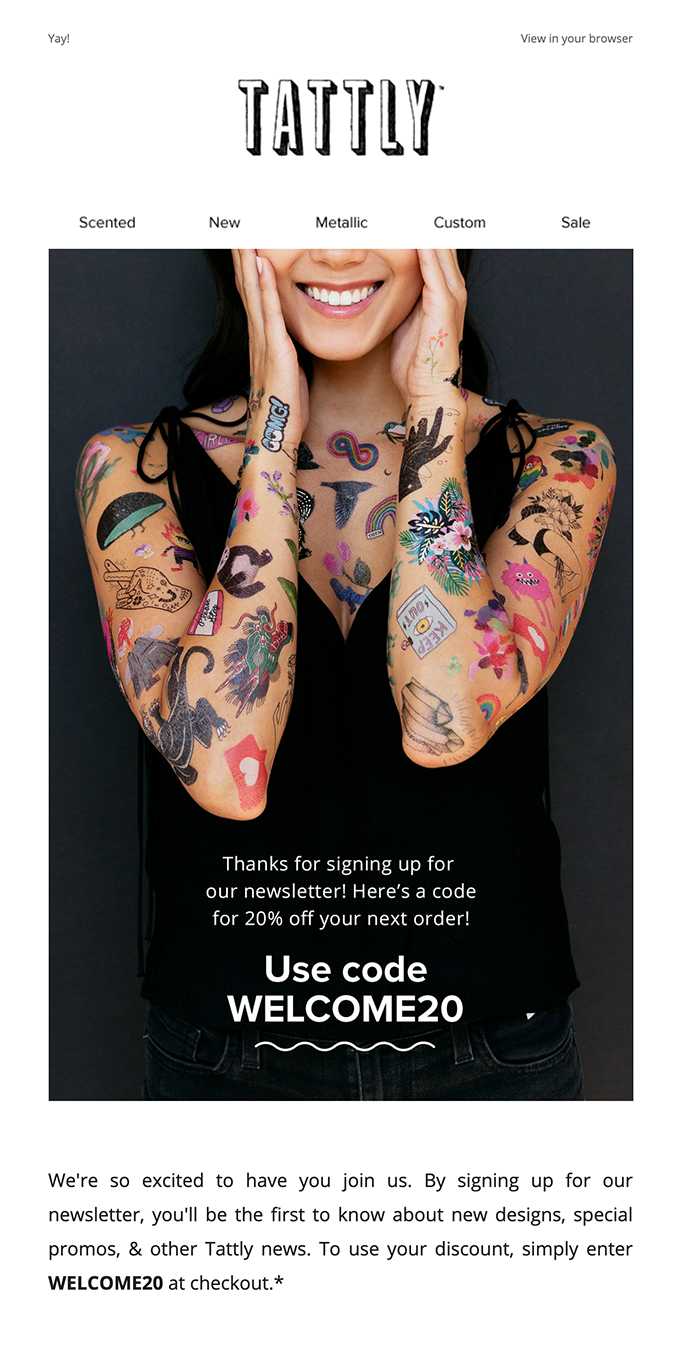email design for Tattly