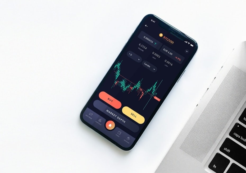 modern ui design with a dark background and orange and red buttons