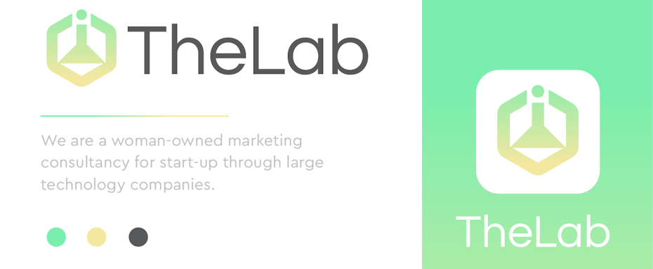 Un des exemples de logos de marketing digital : logo tech avec un dégradé de couleurs dans les tons de vert
