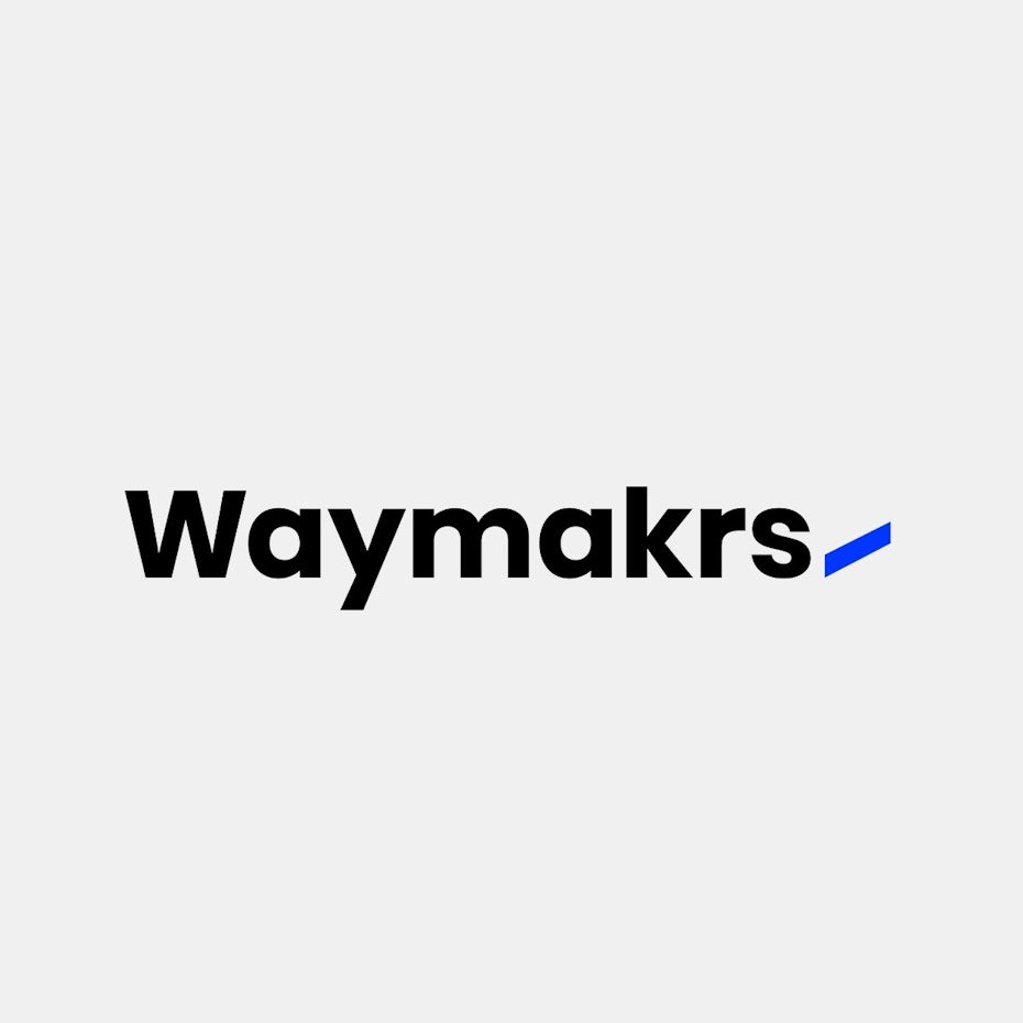 Bold blue sans serif digital marketing wordmark logo