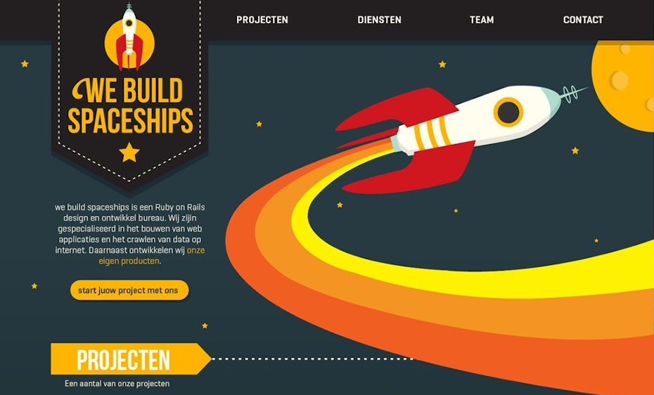 We Build Spaceships website