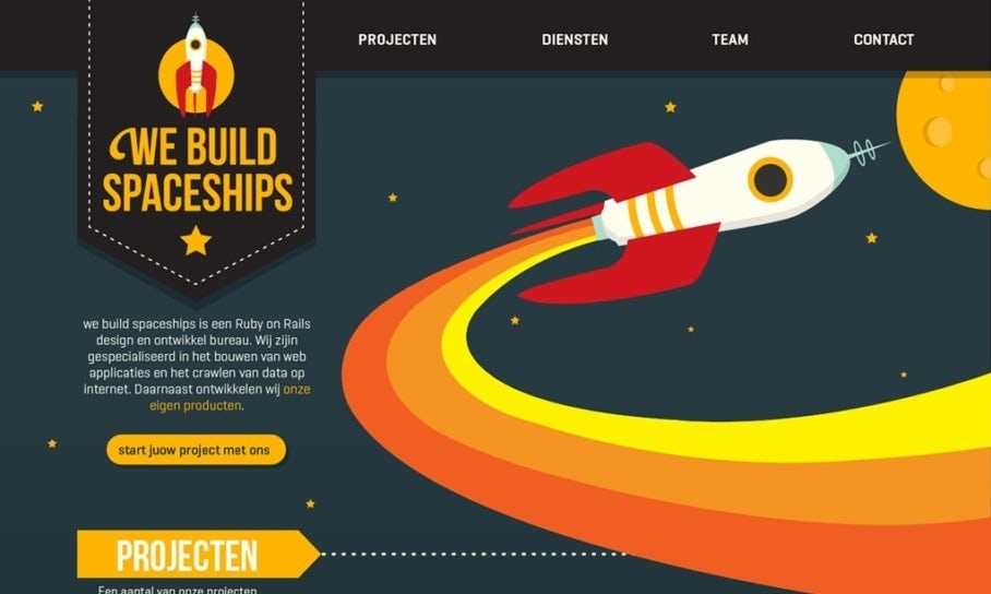 We Build Spaceships website