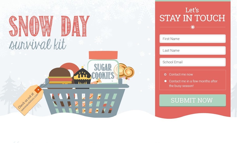 Snow Day Survival Kit website