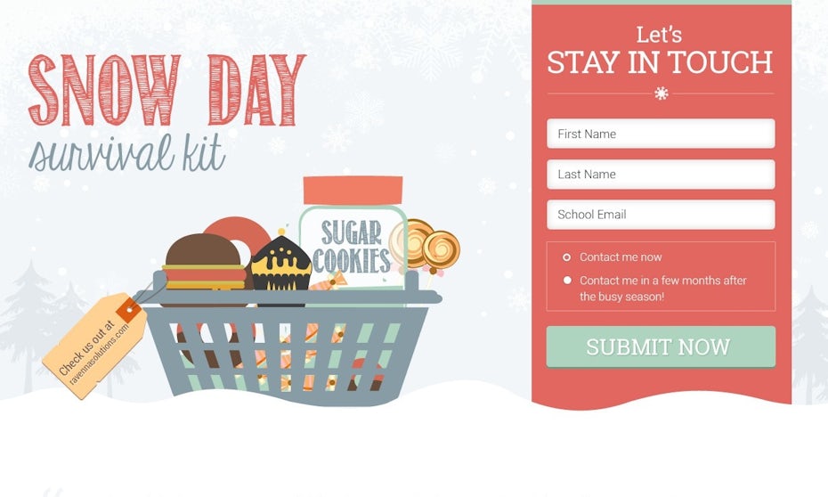 Snow Day Survival Kit website