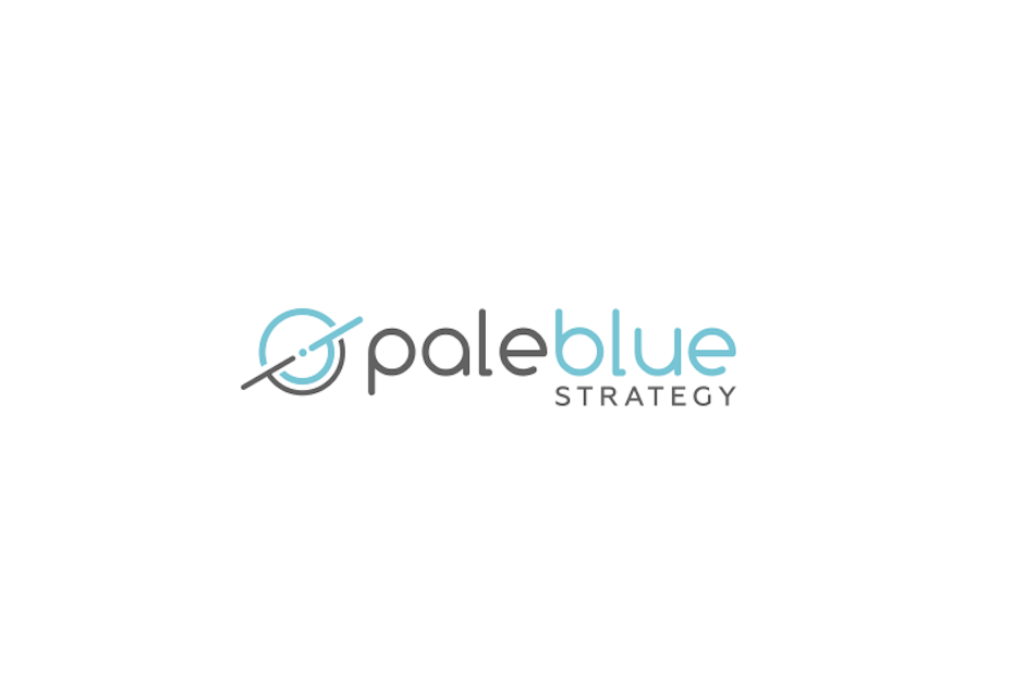 Blue circular abstract shape digital marketing logo