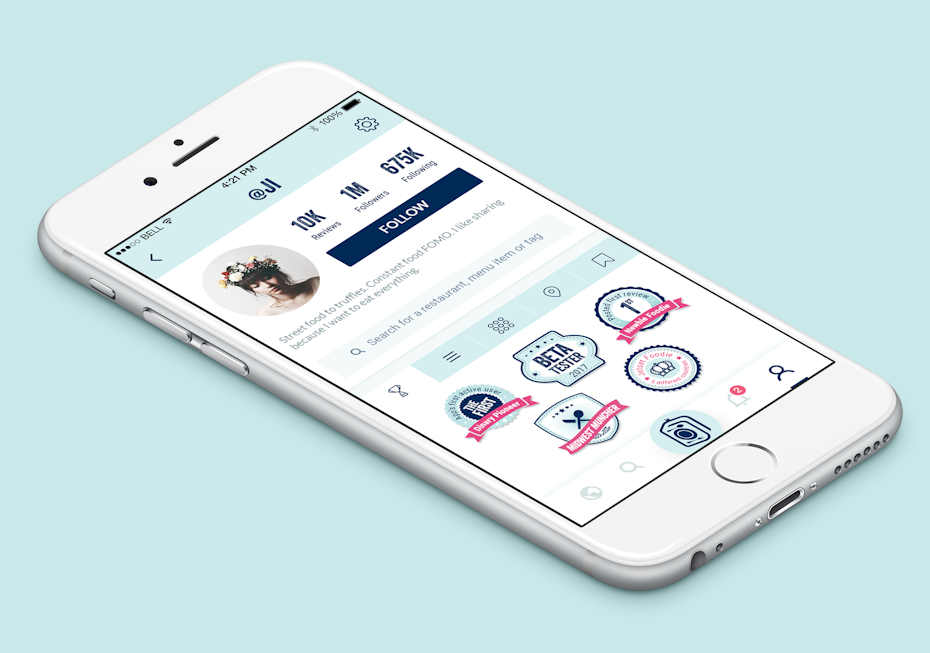 light blue ui design