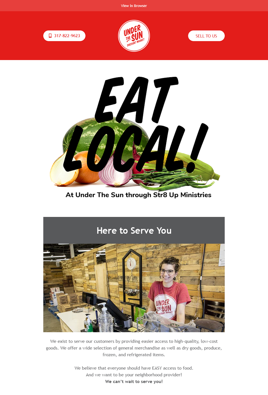 email design for food company