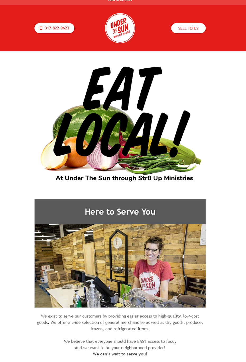 email design for food company