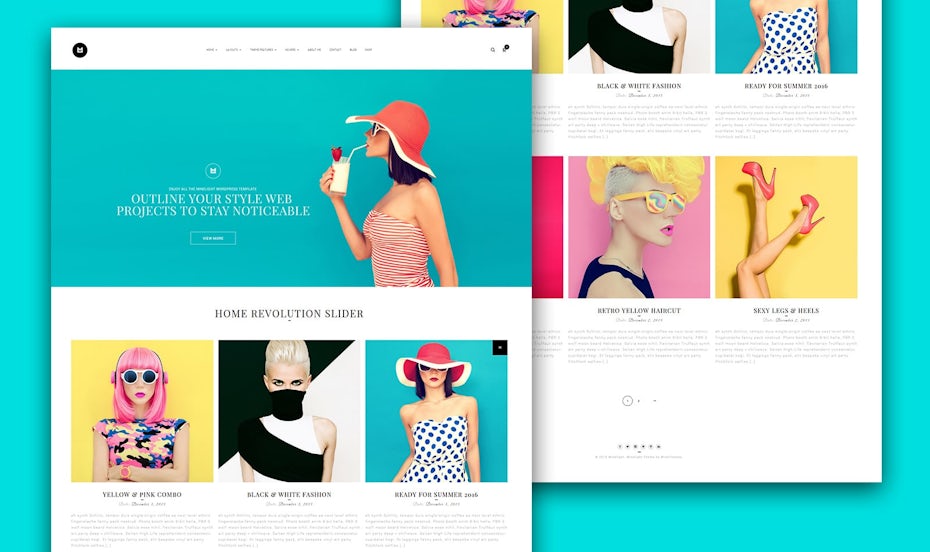 Pastel color web page design