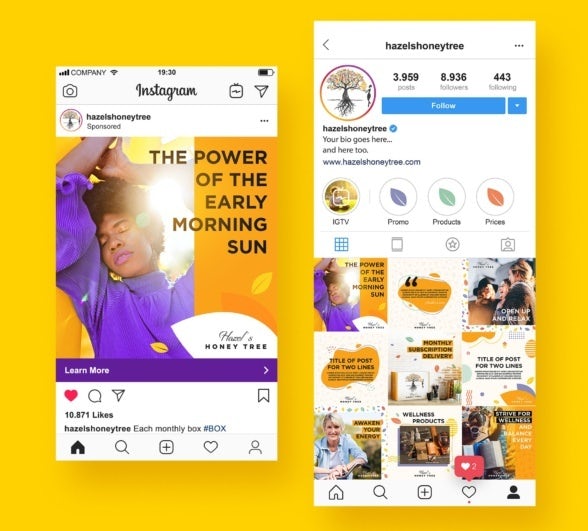 An Instagram profile and content design