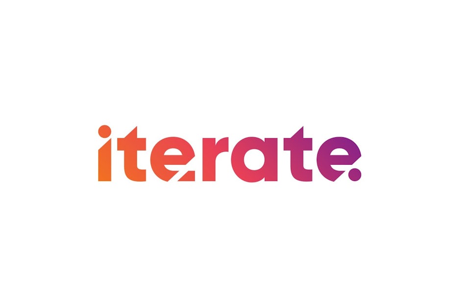 wordmark logo with a warm-toned gradient
