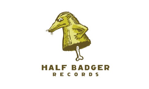 bad logo design of Half Badget Records
