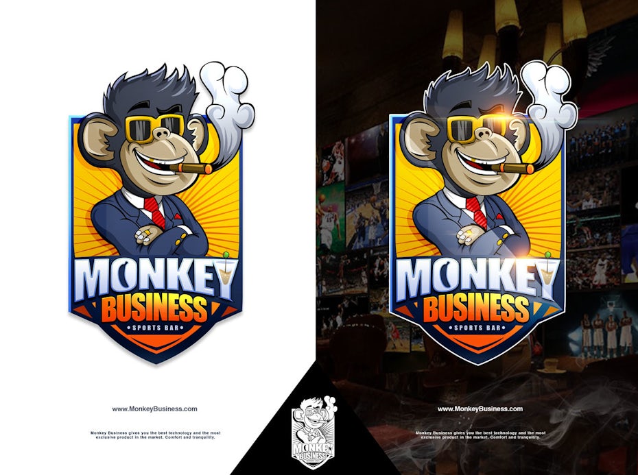 bad logo design of Monkey Business