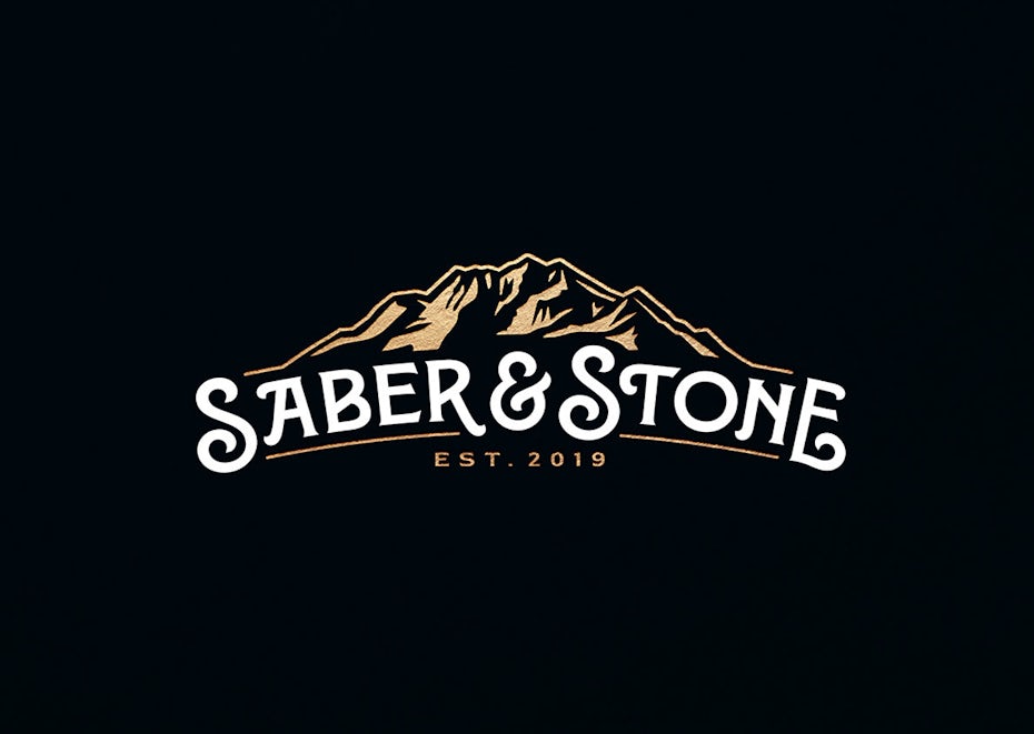 bad logo design of Saber & Stone