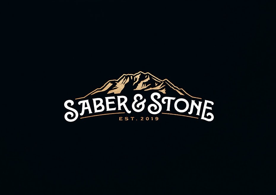 bad logo design of Saber & Stone