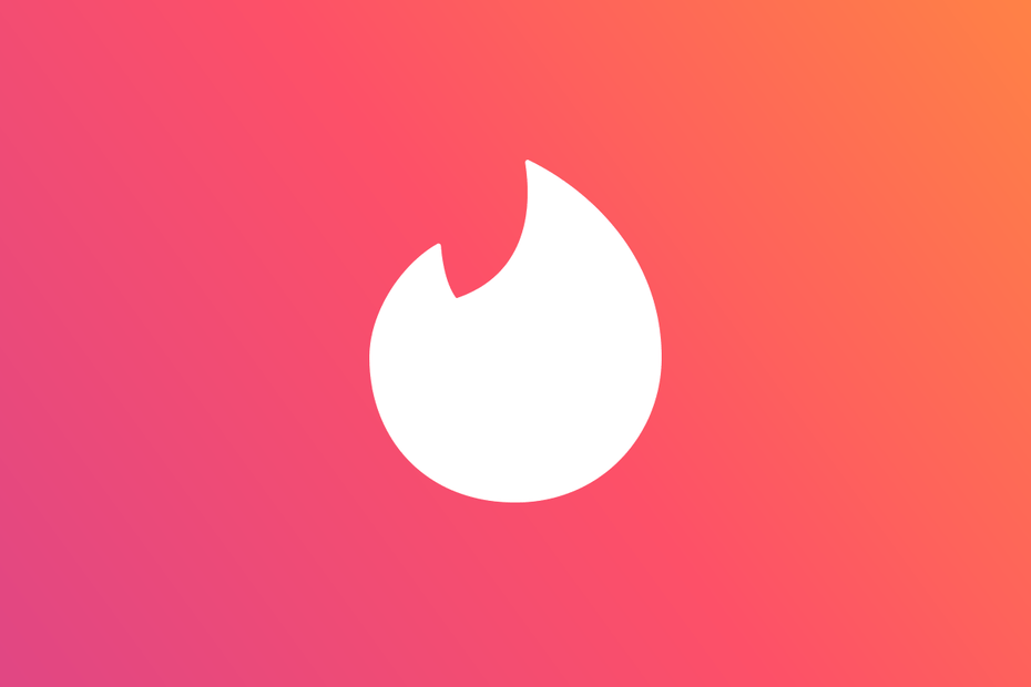 white abstract flame shape against a red gradient background