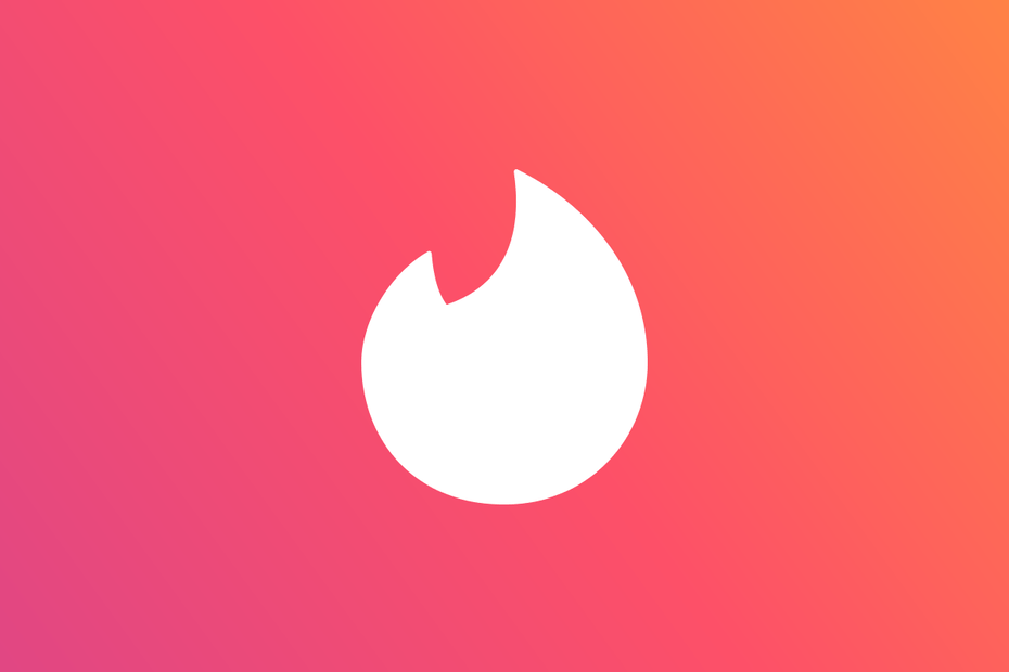 white abstract flame shape against a red gradient background
