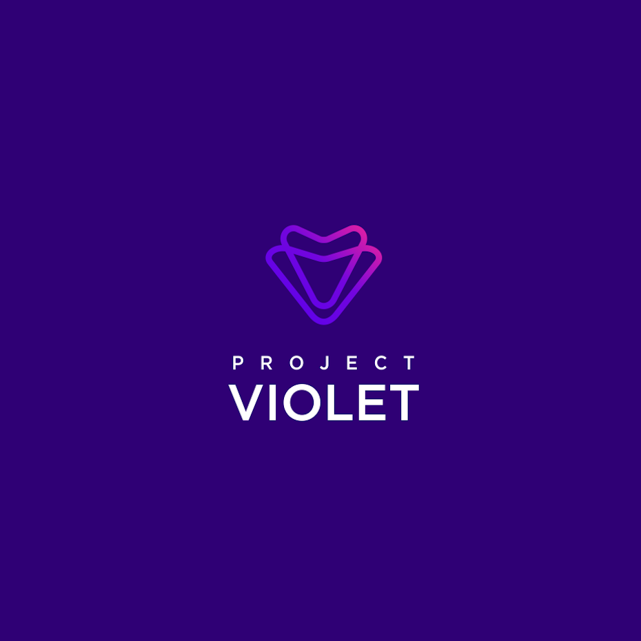 abstract modern purple logo