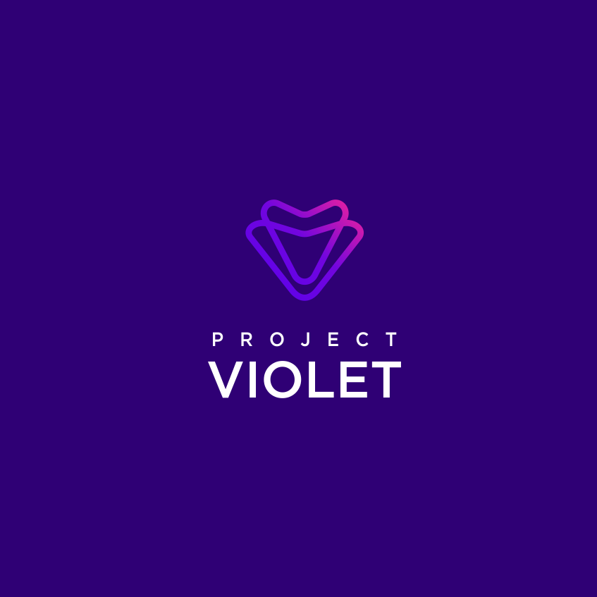 abstract modern purple logo