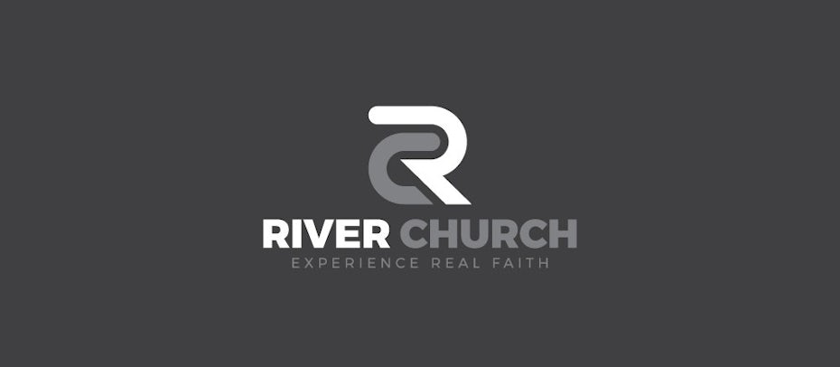 gray and white lettermark logo of an intertwined C and R