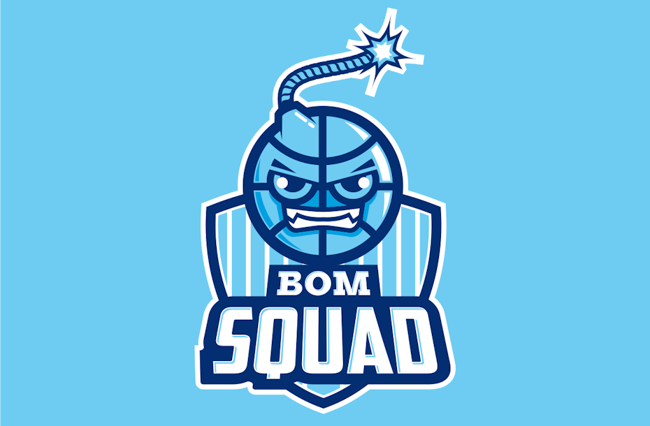 sports logo for BOM SQUAD