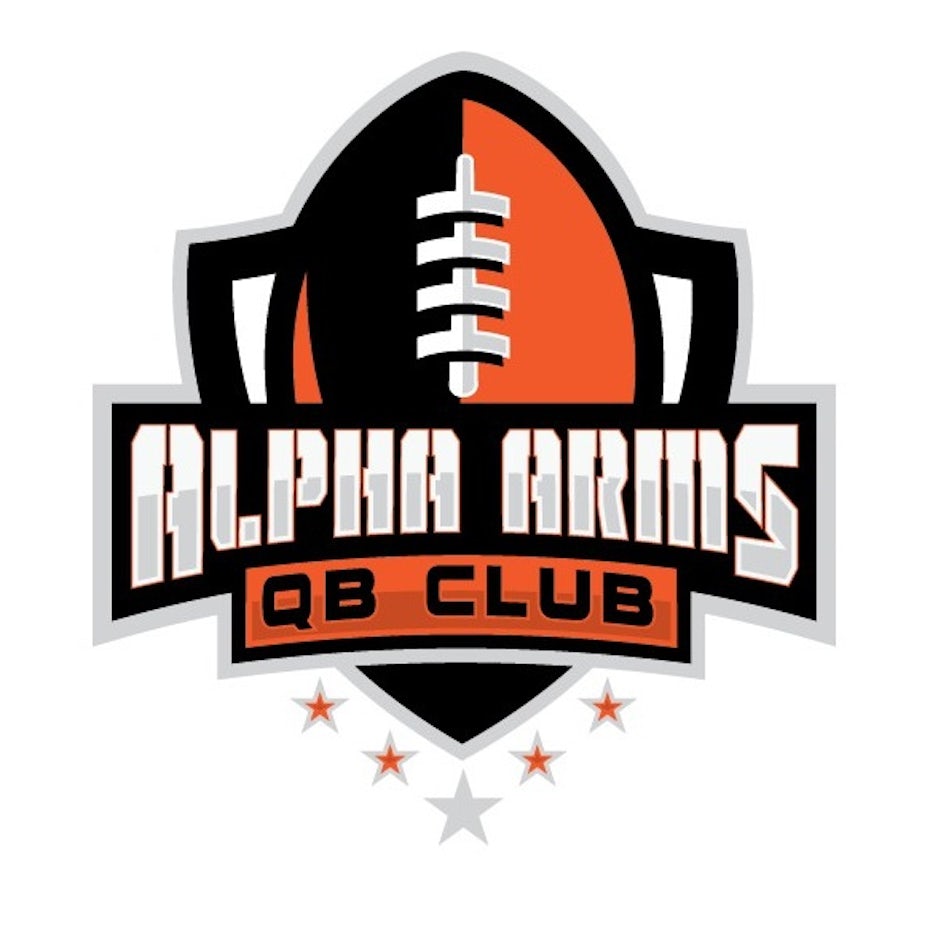 sports logo for Alpha Arms Football Club