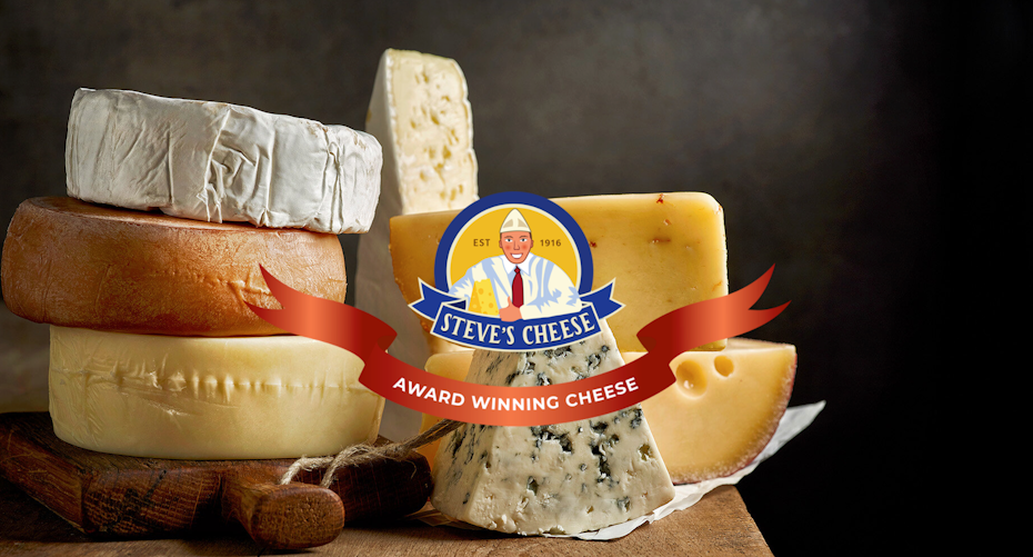 Landing page design for a cheese brand