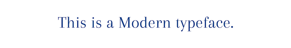 Modern typeface