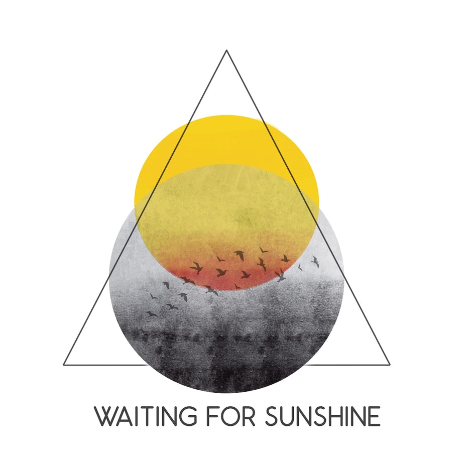 Sun over moon illustration