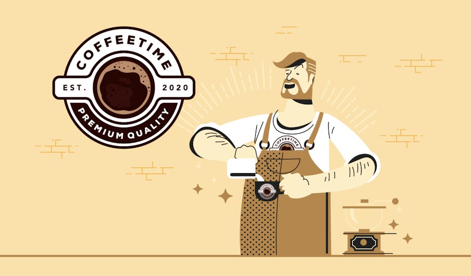 Coffee branding illustration