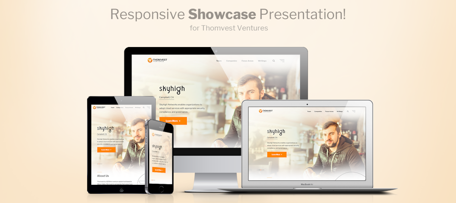 Consistent branding and design across multiple platforms, in a website design