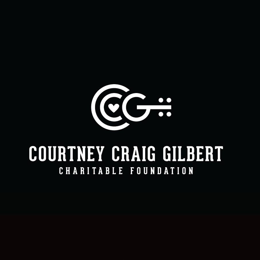 design includes initials CCG, heart and music