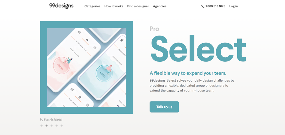 99designs Select page