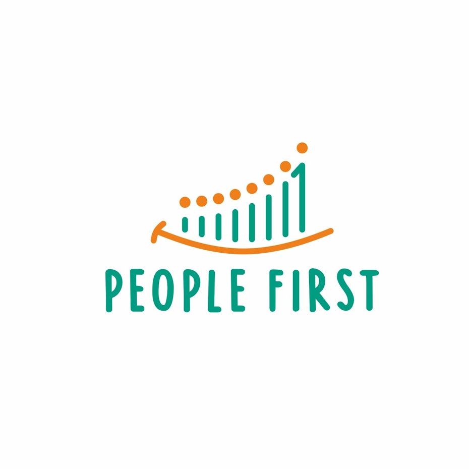 logo design with a smile and people