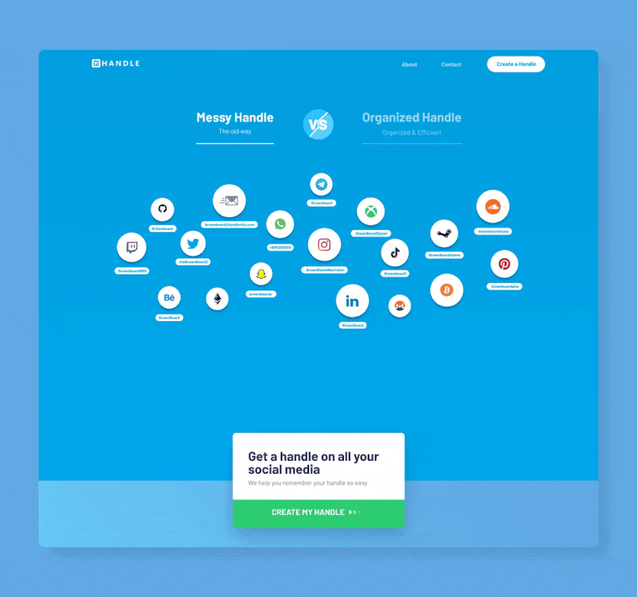 animation showing lots of social media logos going into a box