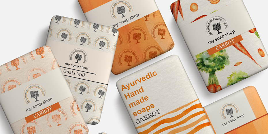 Ayurvedic soap packaging