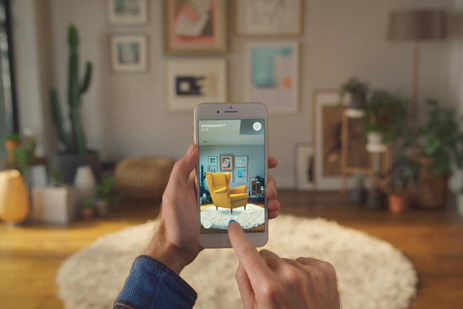 AR app design trend example: ikea AR app for furniture