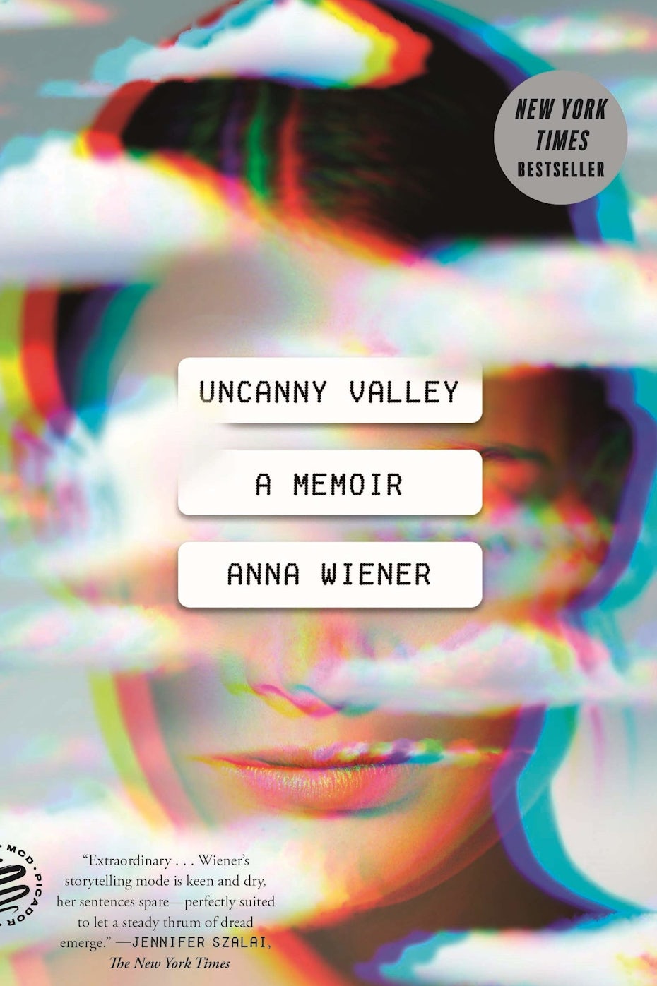 blurry book cover trends example: book cover showing a woman’s face in the clouds, partially obscured by text